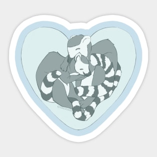 Lemurs in love Sticker